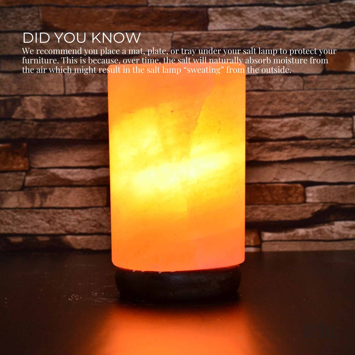 USB Himalayan Salt Lamp | Cylinder Carved Shape, Pink Crystal Rock LED Light