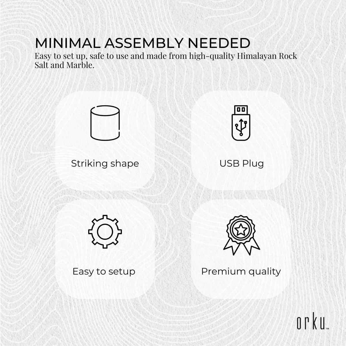 USB Himalayan Salt Lamp | Cylinder Carved Shape, Pink Crystal Rock LED Light