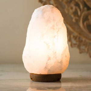 12V 12W 2-3 kg Himalayan White Salt Lamp | Natural Crystal Rock Unique Shape Lamp