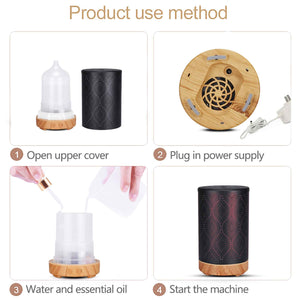 Essential Oil Aroma and Remote Diffuser | 100ml | Metal Art Air Mist Humidifier