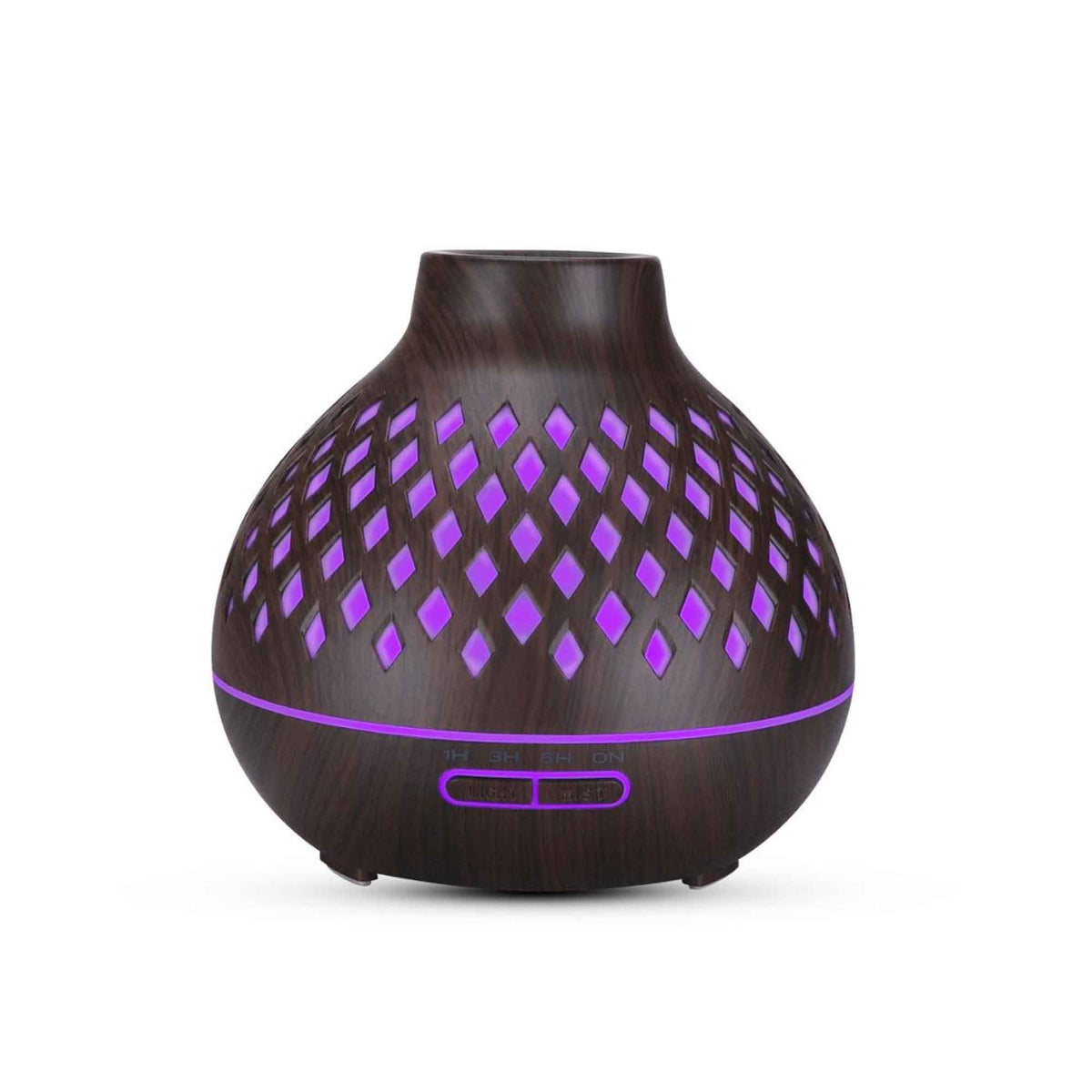 Essential Oil Aroma Diffuser | 400ml | Hollowed Wood | Mist Humidifier | Remote