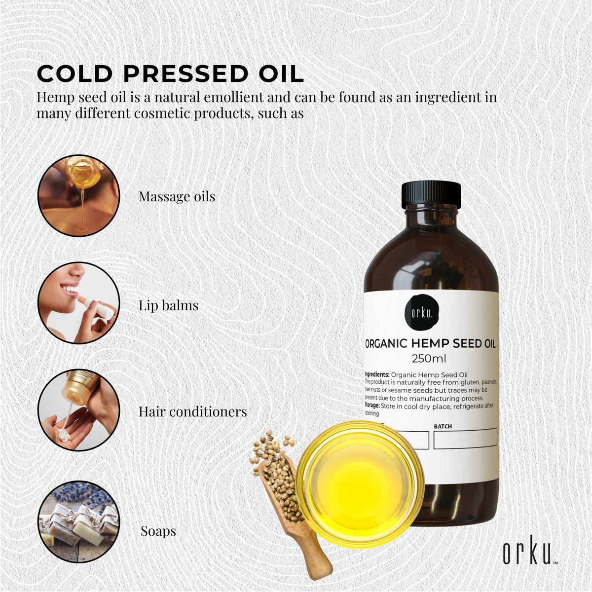 Organic Hemp Seed Oil | Cold Pressed | 250ml | Food Grade