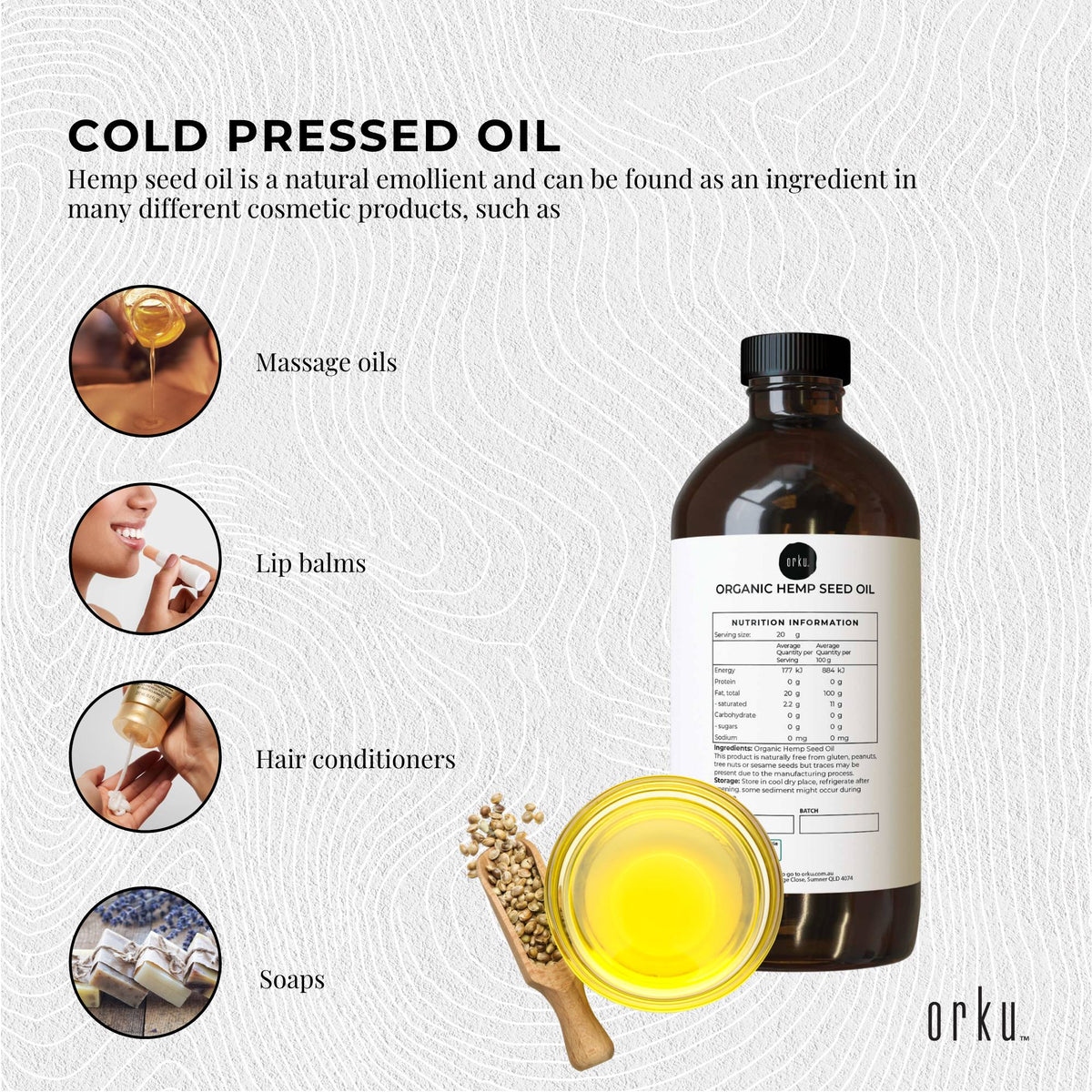 Organic Hemp Seed Oil | Cold Pressed | 1L | Food Grade