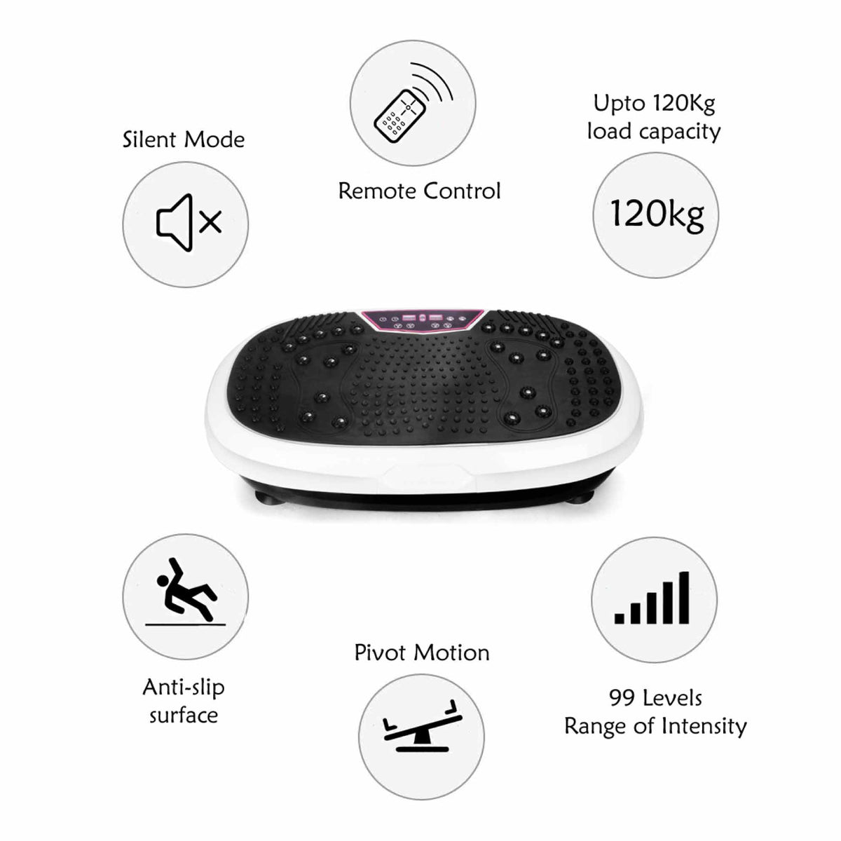 Pink Mini Vibration Platform | Magnet Therapy | Vibrating Machine | Exercise Plate