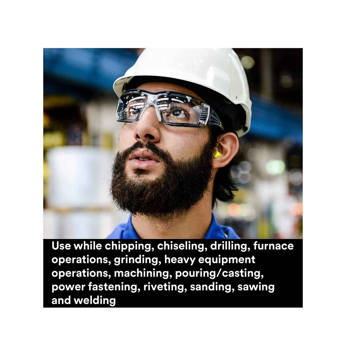 3M Foam Safety Earplugs | 200 Pairs | Neon Disposable Noise Reduction Ear Plugs