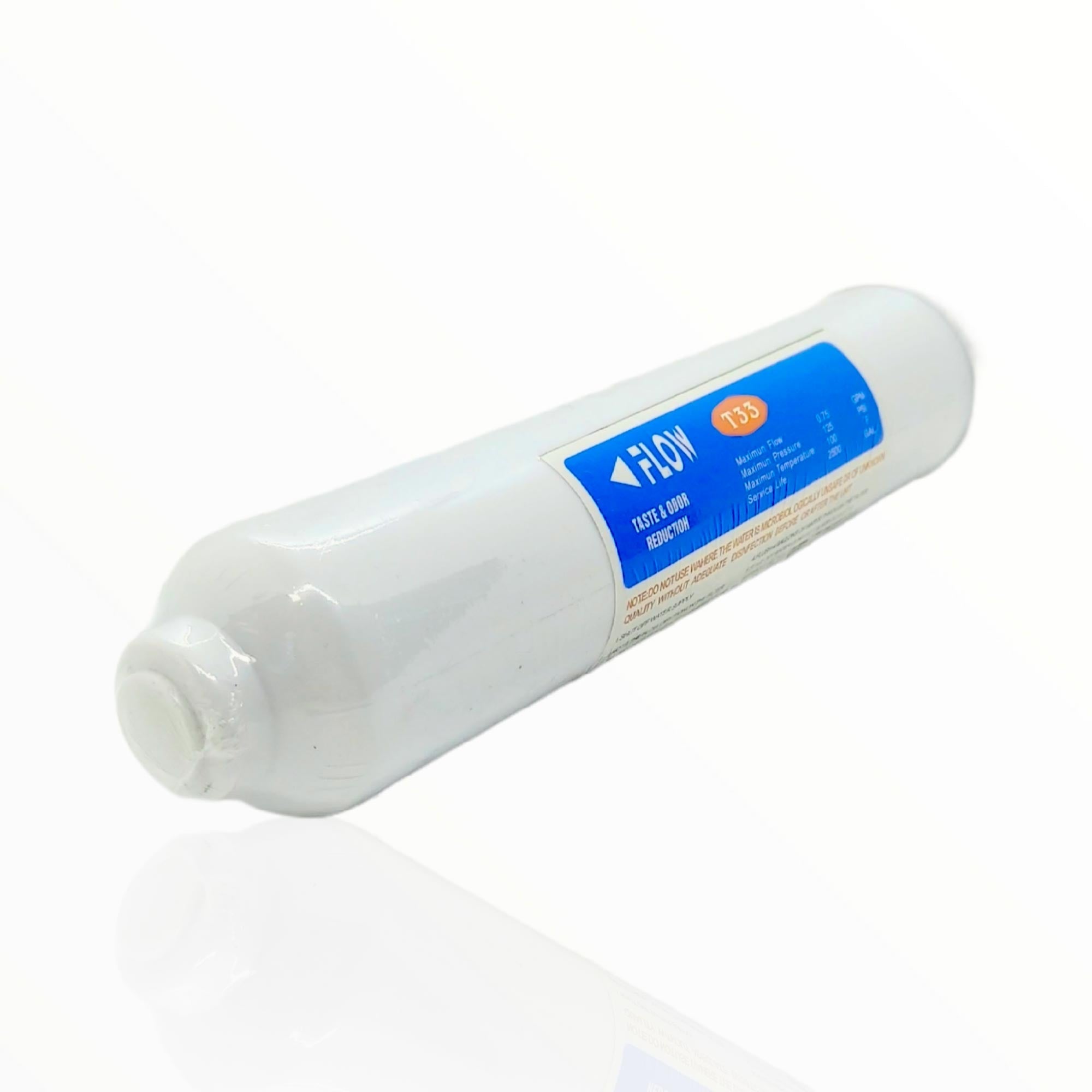 10" RO T33 Inline Coconut Carbon Filter | Replacement Cartridge for Reverse Osmosis