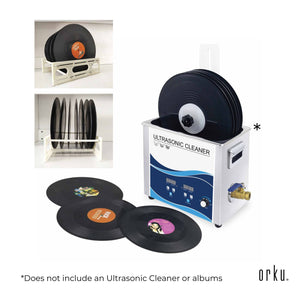 Vinyl Record Cleaning Stand | Drying Rack | Compatible with Ultrasonic Cleaner LP Disc Bracket