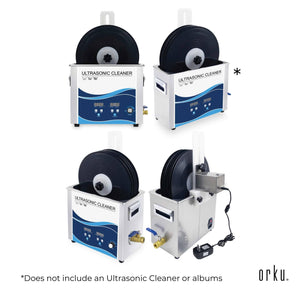 Vinyl Record Cleaning Stand | Drying Rack | Compatible with Ultrasonic Cleaner LP Disc Bracket