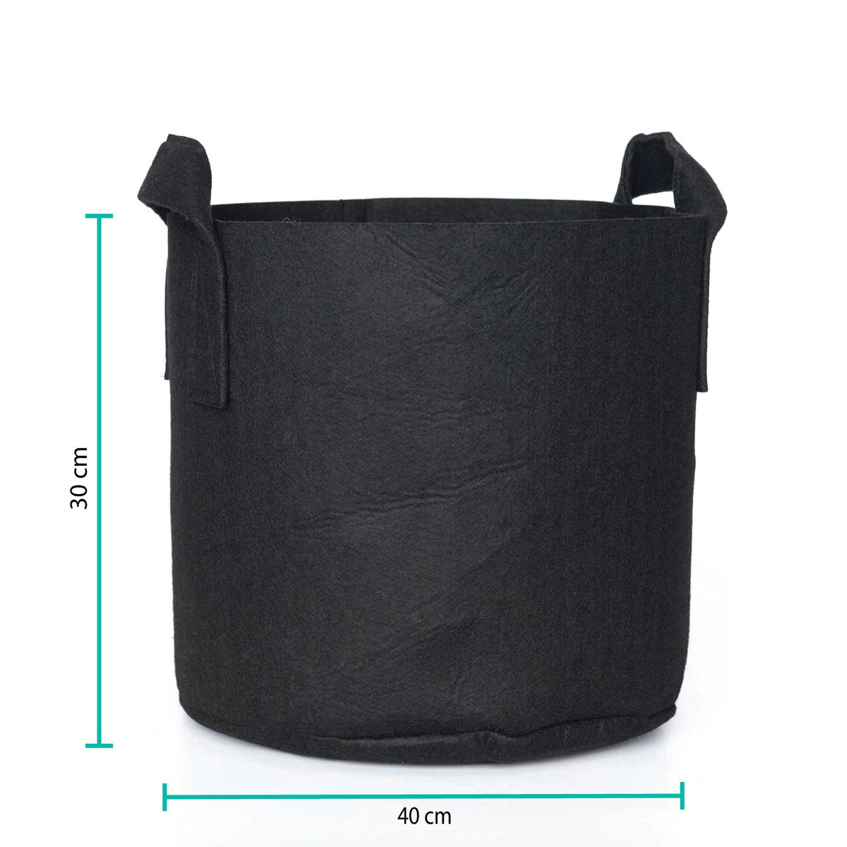 Fabric Flower Pots | 6 Pack | 10 Gallon | 38L | Garden Planter Bags | Black Felt Root Pouch