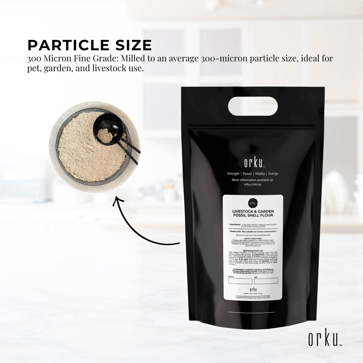 Bulk 20Kg Organic Fossil Shell Flour | Livestock and Garden Grade Diatomaceous Earth