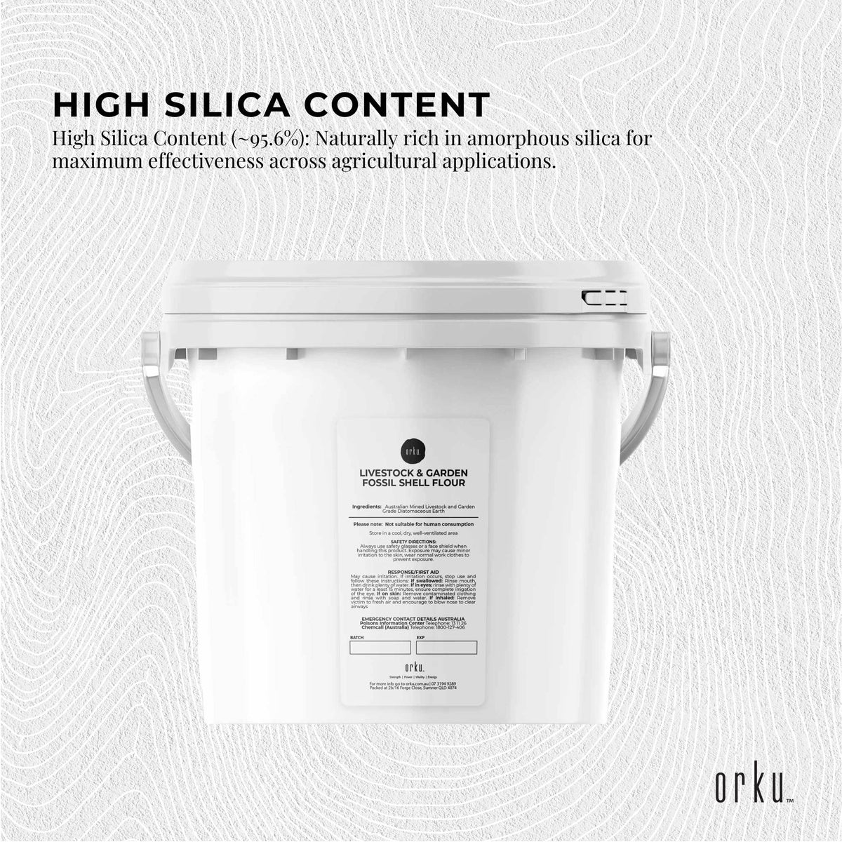 3Kg Organic Fossil Shell Flour Tub | Livestock and Garden Grade Diatomaceous Earth