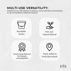 3Kg Organic Fossil Shell Flour Tub | Livestock and Garden Grade Diatomaceous Earth