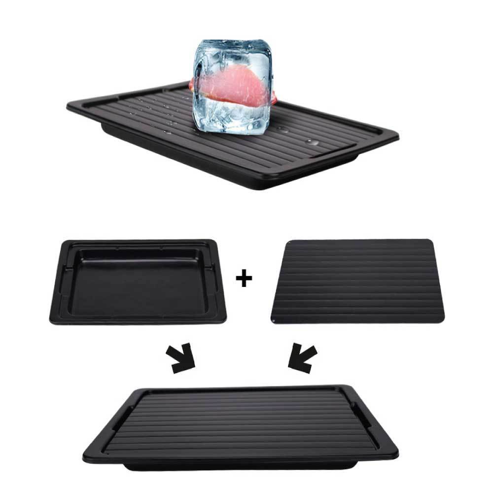 Fast Defrosting Meat Tray | FDA Approved Medium Miracle Aluminium Thawing Plate
