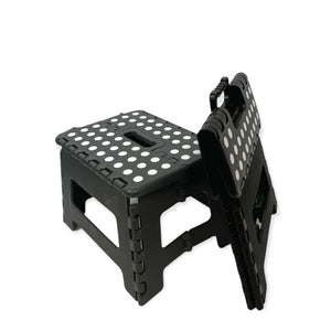 Folding Step Stool | 22cm | Portable Plastic Collapsible Fold-Up Chair | Random Colour