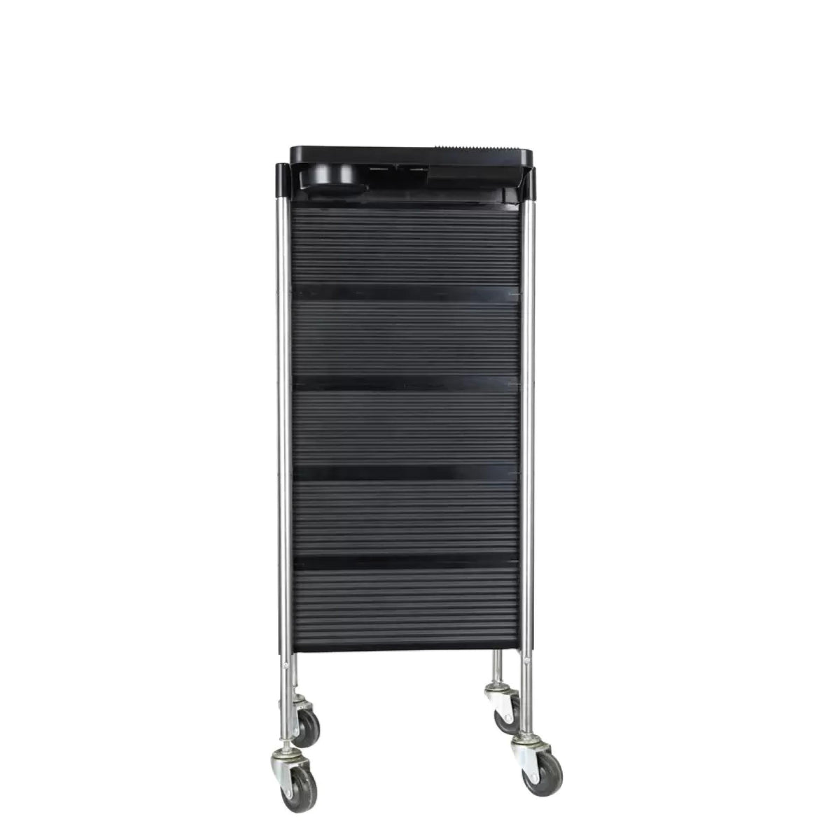 5-Drawer Hairdressing Trolley | Black | 90x30x36cm | Salon Beauty Rolling Cart