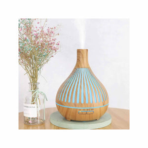 Essential Oil Aroma Diffuser and Remote | 400ml | Narrow Top Wood Mist Humidifier