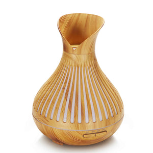 Essential Oil Aroma Diffuser and Remote | 500ml | Tulip Top Wood Mist Humidifier