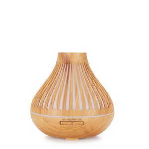 Essential Oil Aroma Diffuser and Remote | 500ml | Flat Top Wood Mist Humidifier