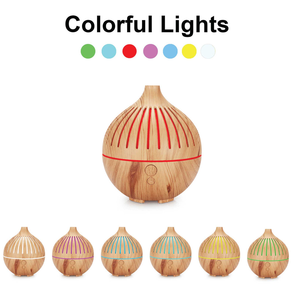 Essential Oil USB Aroma Diffuser | 180ml | LED Light | Wood Mist Humidifier