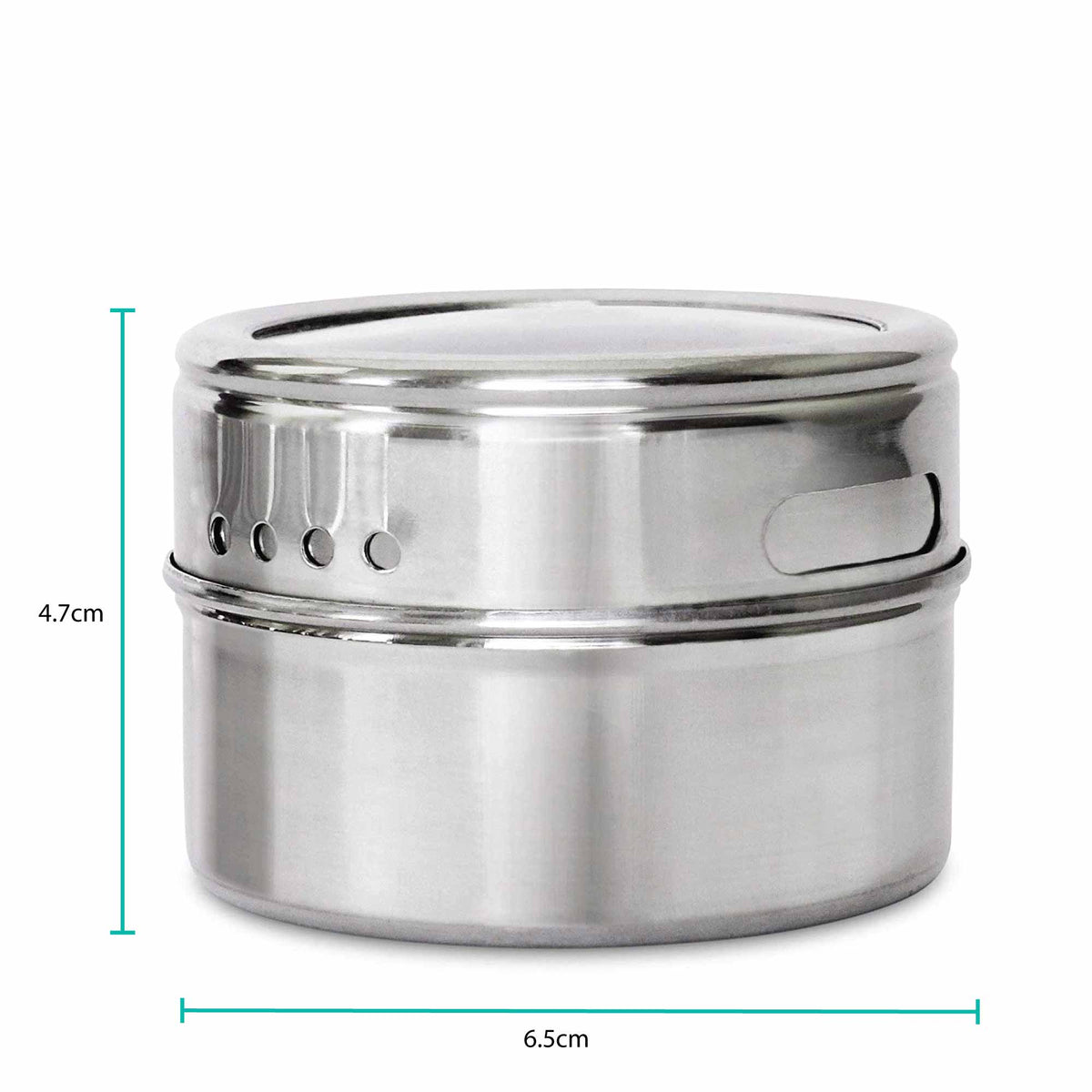 50x 150g Magnetic Spice Jar Stainless Steel Tin | Herb Seasoning Storage Container
