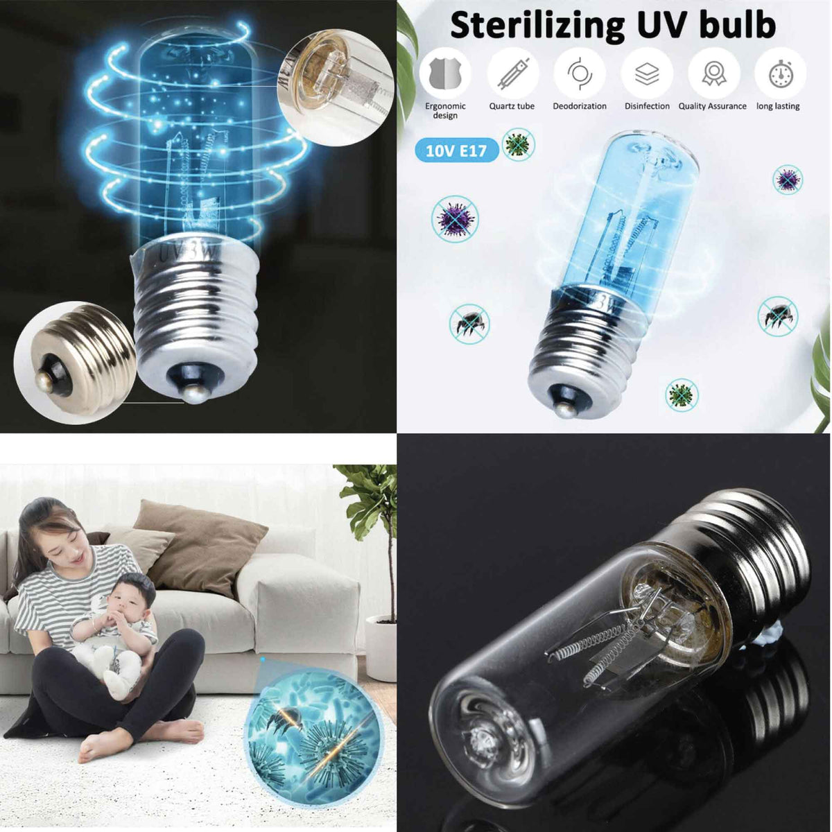 3W Replacement UV Light Lamp Bulb | Sterilizing Disinfecting Germicidal Ozone