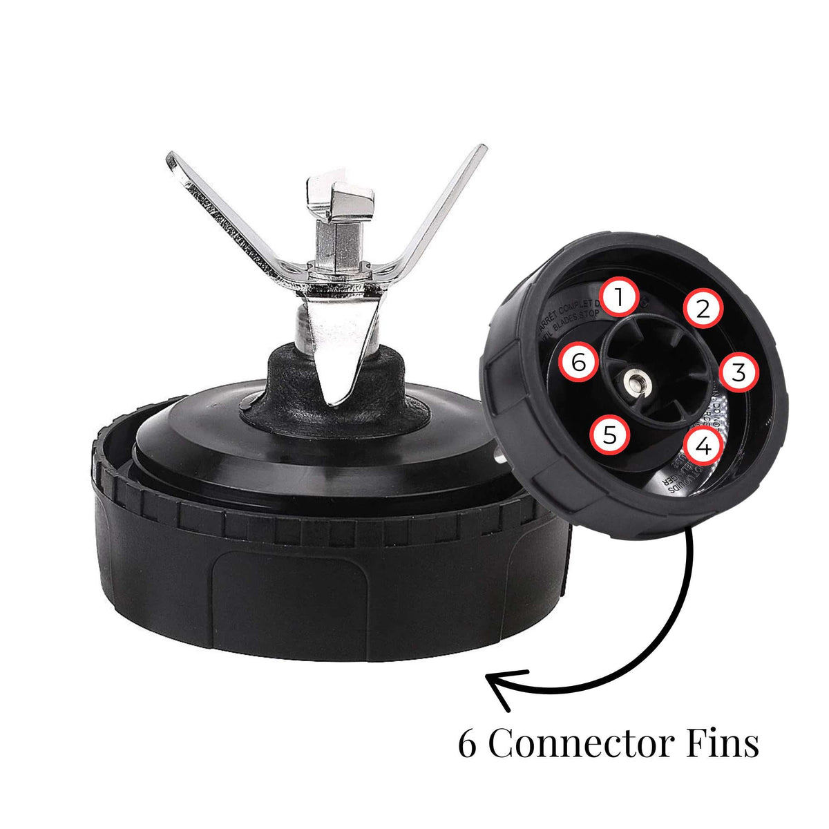 For Nutri Ninja Extractor Blade | 6 Fin Female Connection | Replacement Parts
