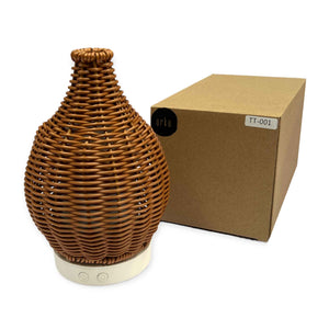 Essential Oil Aroma Diffuser and Remote | 100ml | Rattan Woven Mist Humidifier