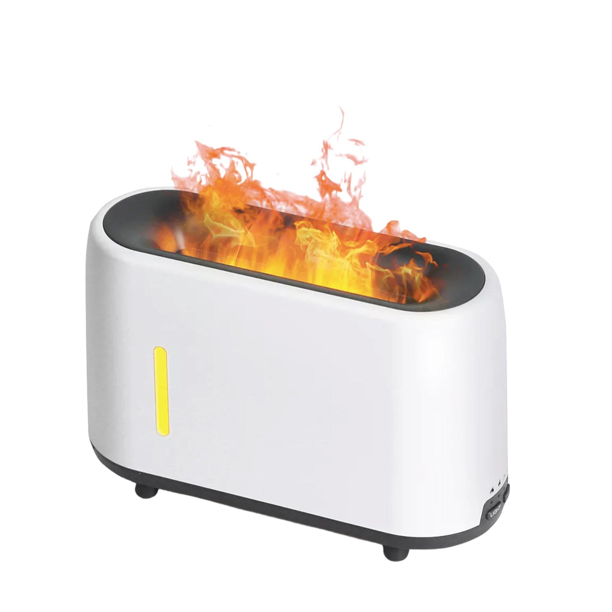 Essential Oil Aroma Diffuser and Remote | 240ml | Flame Fire Style Air Humidifier | White