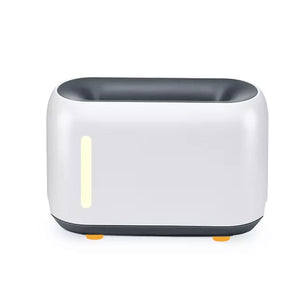 Essential Oil Aroma Diffuser and Remote | 240ml | Flame Fire Style Air Humidifier | White