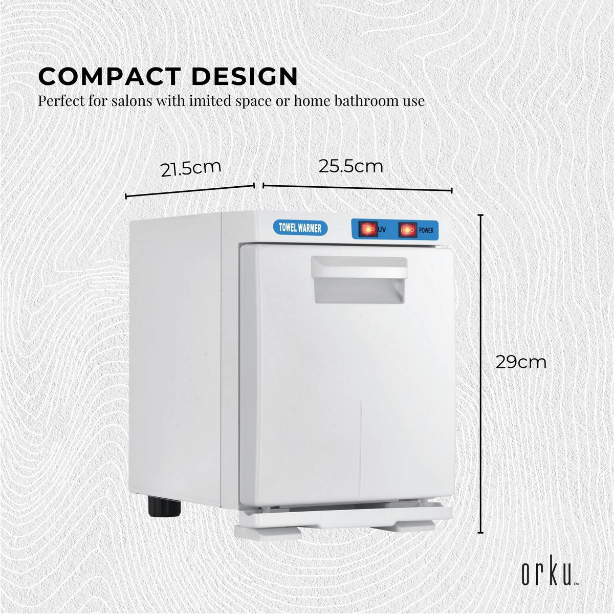 5L White Electric Towel Warmer | Mini UV Steriliser Cabinet | Hot Heater & Sanitiser