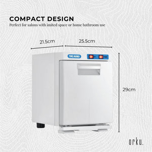 5L White Electric Towel Warmer | Mini UV Steriliser Cabinet | Hot Heater & Sanitiser