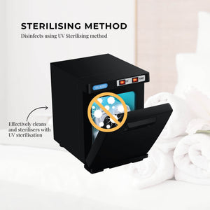 5L Black Electric Hand Towel Warmer | Mini UV Steriliser Cabinet | Hot Heater & Sanitiser
