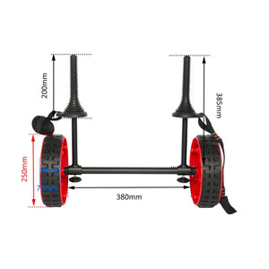 Sit-On-Top Kayak Trolley | Beach Canoe & Boat Transporter Cart