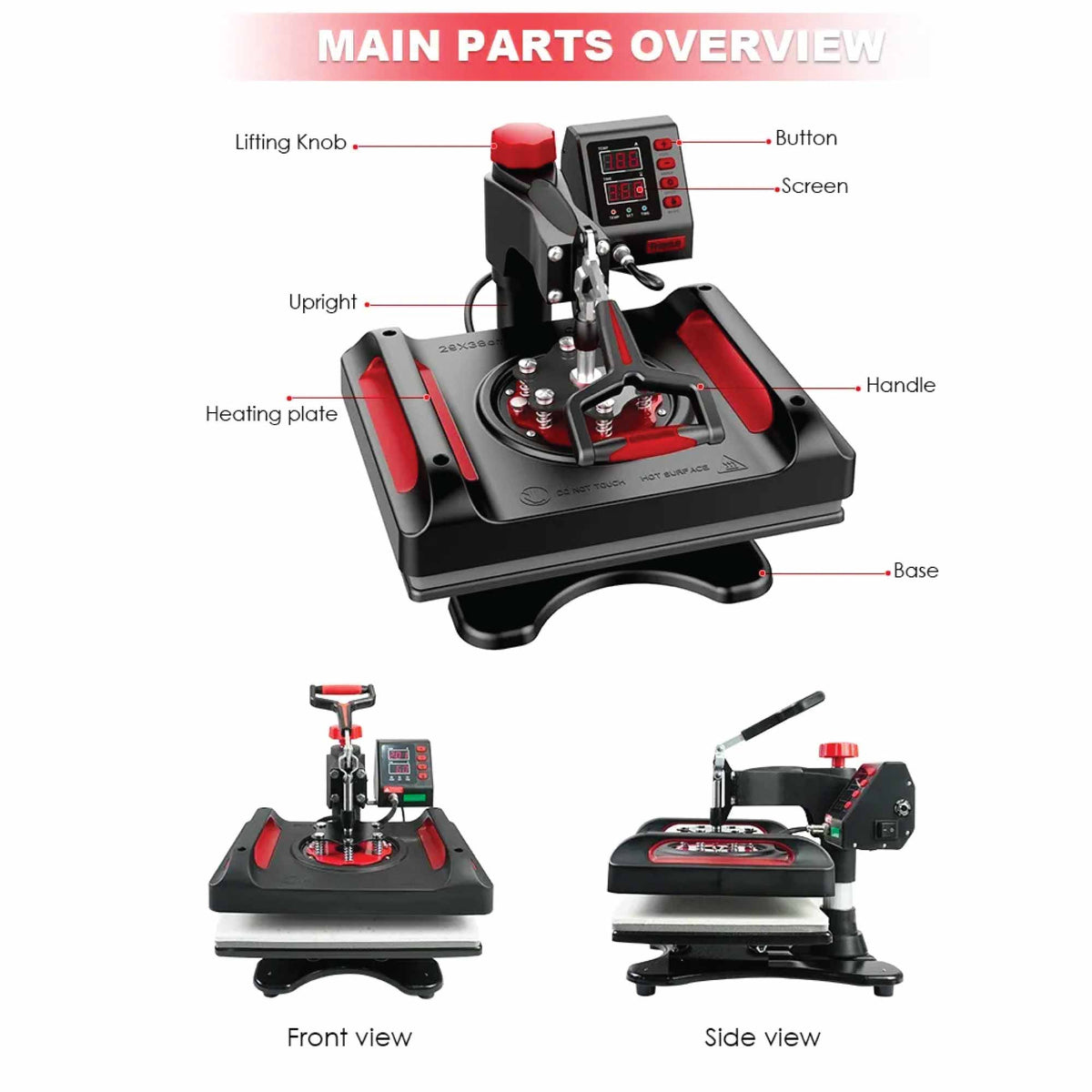 5 in 1 Combo Heat Press | DIY Hobby Craft Logo Transfer | HVT Sublimation Printing