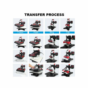 8 in 1 Combo Heat Press | DIY Hobby Craft Logo Transfer HVT Sublimation Printing