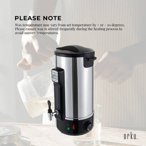 8L Candle Wax Heater with Core Heating Tap | Electric Warmer Melter Pot for Candle Making