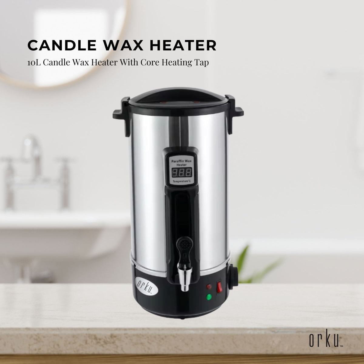 10L Candle Wax Heater with Core Heating Tap | Electric Warmer Melter Pot