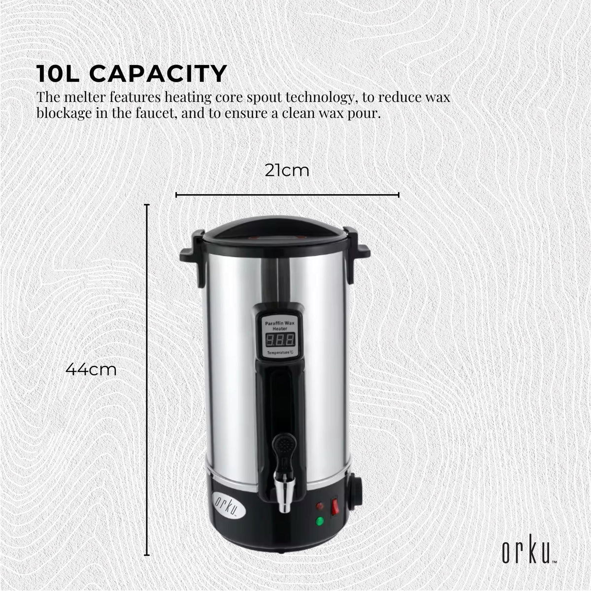 10L Candle Wax Heater with Core Heating Tap | Electric Warmer Melter Pot