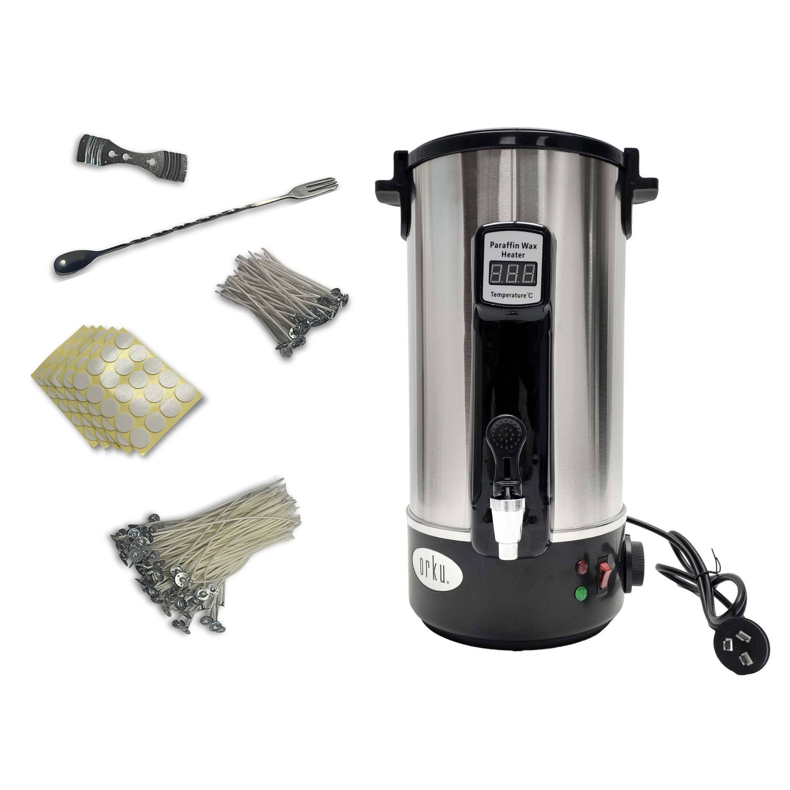 8L Candle Wax Heater with Tap and Accessories | Candle Making Melter Pot