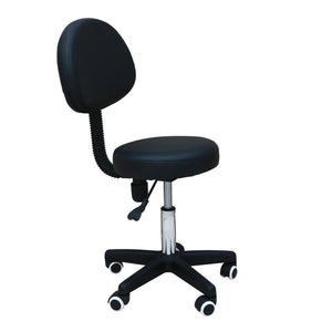 Adjustable Salon Stool | Swivel Chair with Backrest | Pedicure & Hairdressing
