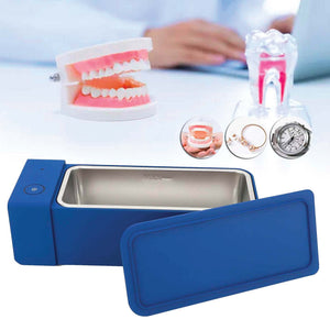 600ml Ultrasonic Jewellery Cleaner | Mini Blue | Portable Personal Sonic Bath