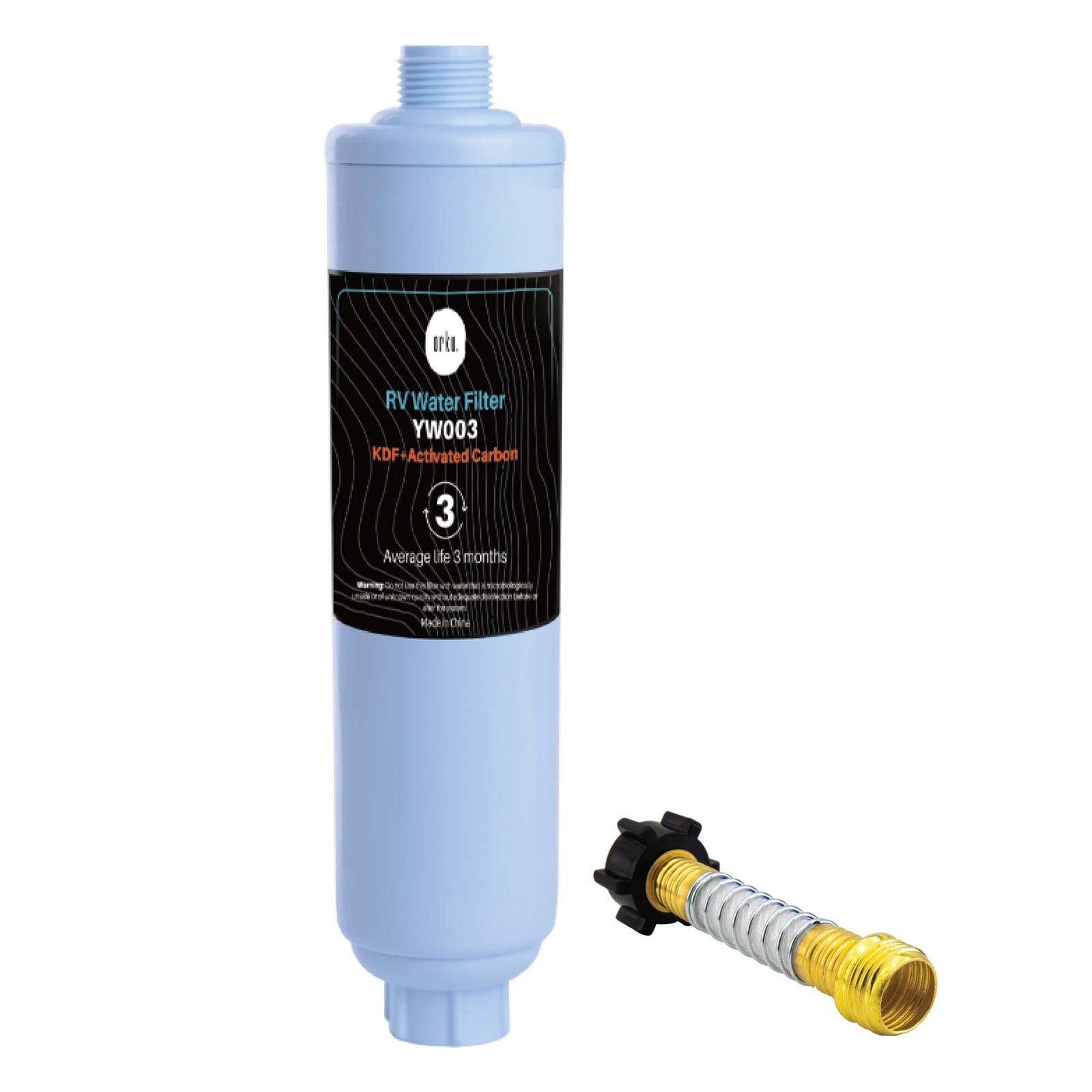 Inline Water Filter | RV Caravan Hose | Activated Carbon KDF Cartridge | YW003