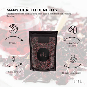 25g Organic Hibiscus Rosella Flower Crushed | Dried Herbal Tea Supplement | Caffeine-Free