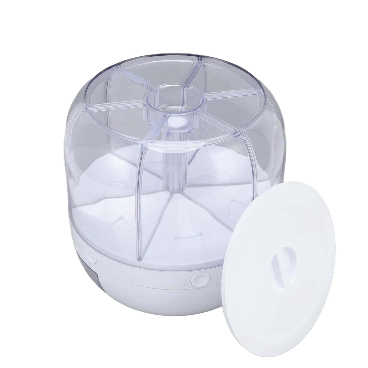 6-Grid Rotating Food & Grain Dispenser | 7.2L | Large Compartment Storage Container