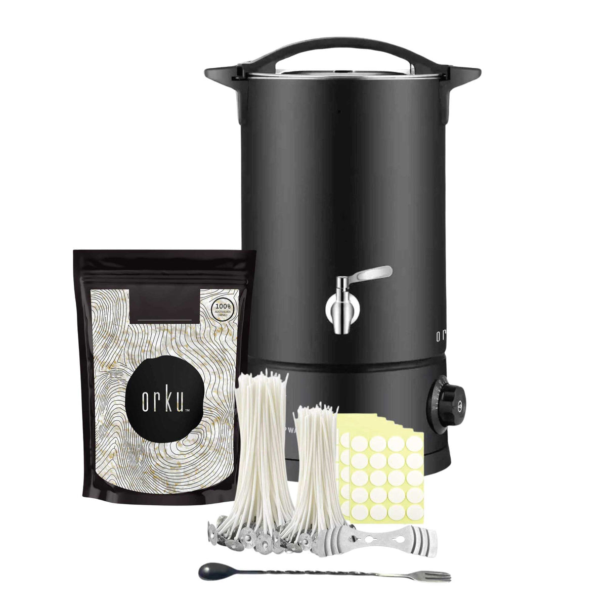 Candle Making Kit | Wax Melting Heater, Soy Wax Flakes, and Wicks