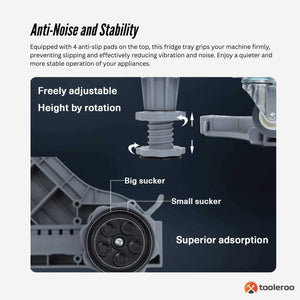 Adjustable Appliance Base Stand | Lock Wheel Trolley for Washing Machine & Fridge