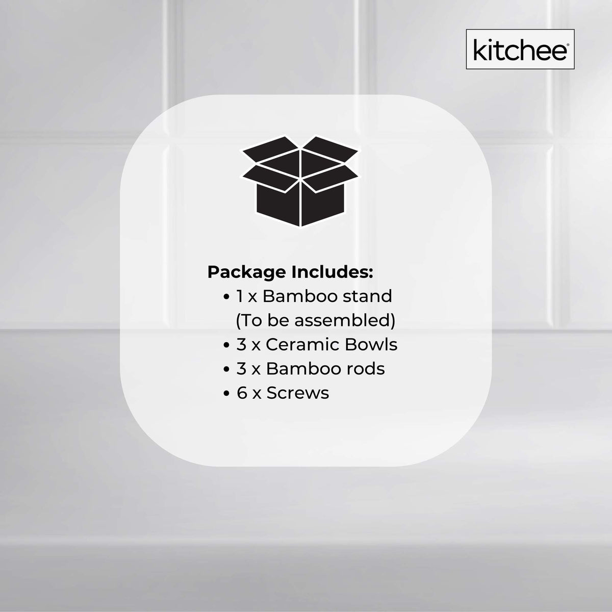 3-Tier Porcelain Fruit Bowl | Ceramic Vegetable Storage | With Bamboo Stand