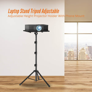 Laptop Stand Tripod | Adjustable Height Projector Holder | Phone Mount