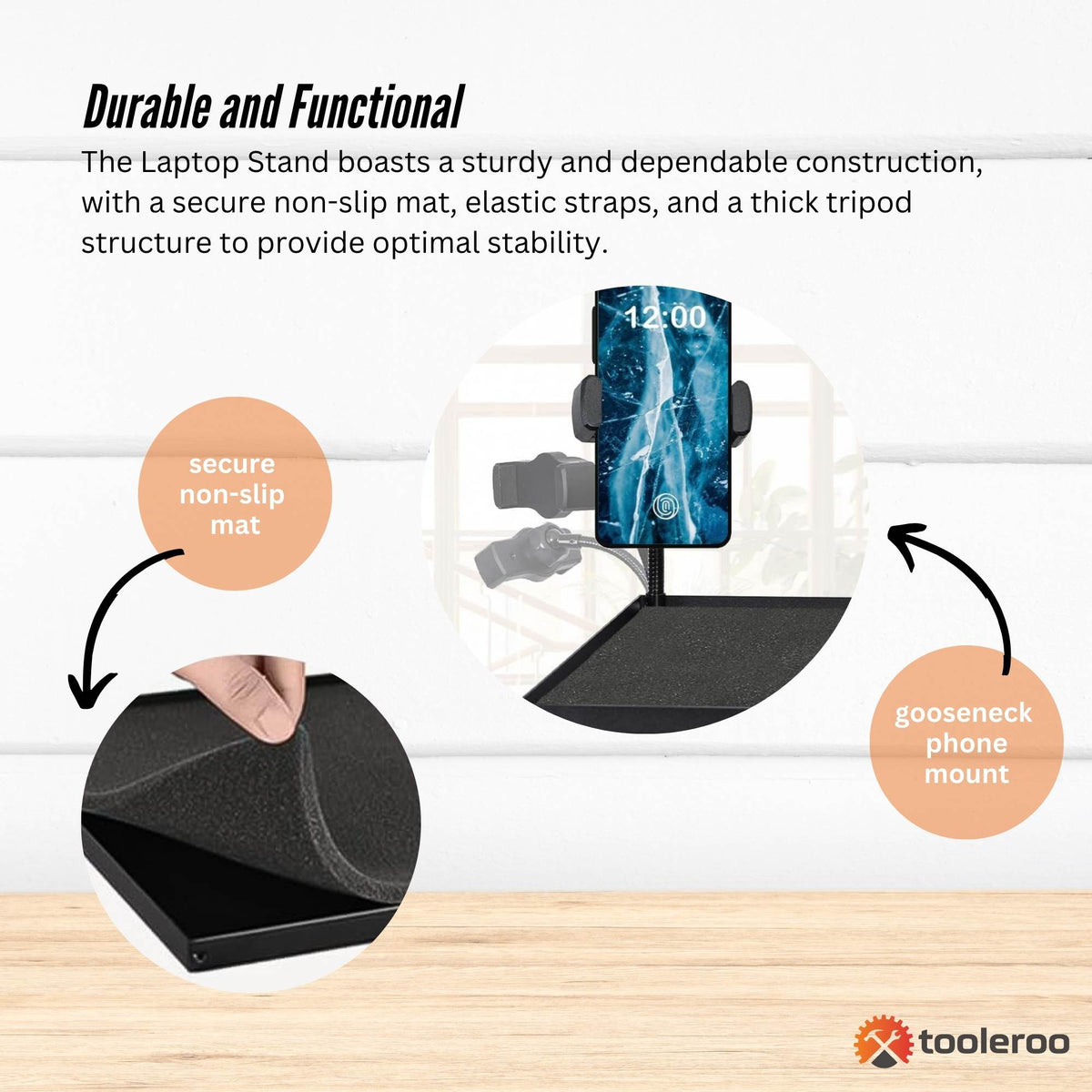 Laptop Stand Tripod | Adjustable Height Projector Holder | Phone Mount
