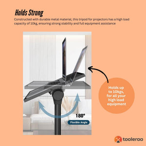 Laptop Stand Tripod | Adjustable Height Projector Holder | Phone Mount